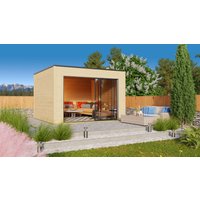 26% Rabatt ! Fjordholz Gartenhütte Modell Q-BIC Alu 44 A 4x3m