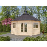 26% Rabatt ! Fjordholz 8-Eck Grillpavillon Modell Gunnar 17m²