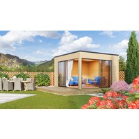 26% Rabatt ! Fjordholz Gartenhütte Modell Q-BIC Alu 70 B 6x4m