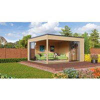 26% Rabatt ! Fjordholz Gartenhütte Modell Q-BIC Alu 44 D 5x4m