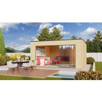 26% Rabatt ! Fjordholz Gartenhütte Modell Q-BIC Alu 44 E 6x4m