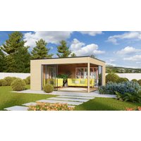 26% Rabatt ! Fjordholz Gartenhütte Modell Q-BIC Alu 44 F 6x5m