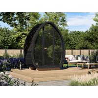 26% Rabatt ! Fjordholz Fass-Sauna Modell Luxe-1 Plus Black Edit