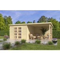 26% Rabatt ! Pultdach Gartenhütte Modell Ella 28-C mit Anbau