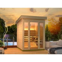 26% Rabatt ! Fjordholz Mini Saunahaus Modell Helga 44
