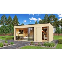 26% Rabatt ! Fjordholz Gartenhütte Modell Q-BIC Alu 70 H 6x4m