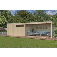 26% Rabatt ! Gartenhütte Modell QBV3-Line 11,89 m² + 400 cm Anba