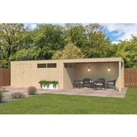 26% Rabatt ! Gartenhütte Modell QBV3-Line 14,90 m² + 400 cm Anba