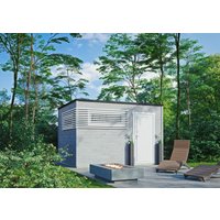 26% Rabatt ! Fjordholz Gartenhütte Modell Q-BIC Modern 44 C 6x4m