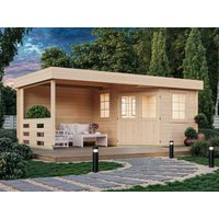 26% Rabatt ! Fjordholz 5-Eck Gartenhütte Modell Hanno 28 6x4m