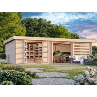 26% Rabatt ! Fjordholz Flachdach Gartenhütte Modell Samim 44 6x3m
