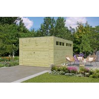 26% Rabatt ! Fjordholz Holzgarage Modell QB-Line 15,30 m²