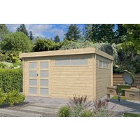 26% Rabatt ! Flachdach Gartenhütte Modell Nelo 44 C