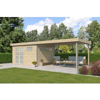 26% Rabatt ! Gartenhütte Alu-Line Modell Kasuko-M mit Anbau
