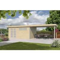 26% Rabatt ! Gartenhütte Alu-Line Modell Kasuko-XL + 400 cm Anba