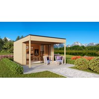 26% Rabatt ! Fjordholz Gartenhütte Modell Q-BIC Alu 44 A + VD 6x4m