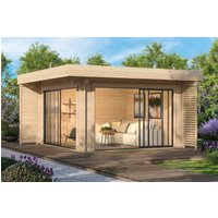 26% Rabatt ! Fjordholz Gartenhütte Modell Bobby 44 Alu 6x4m