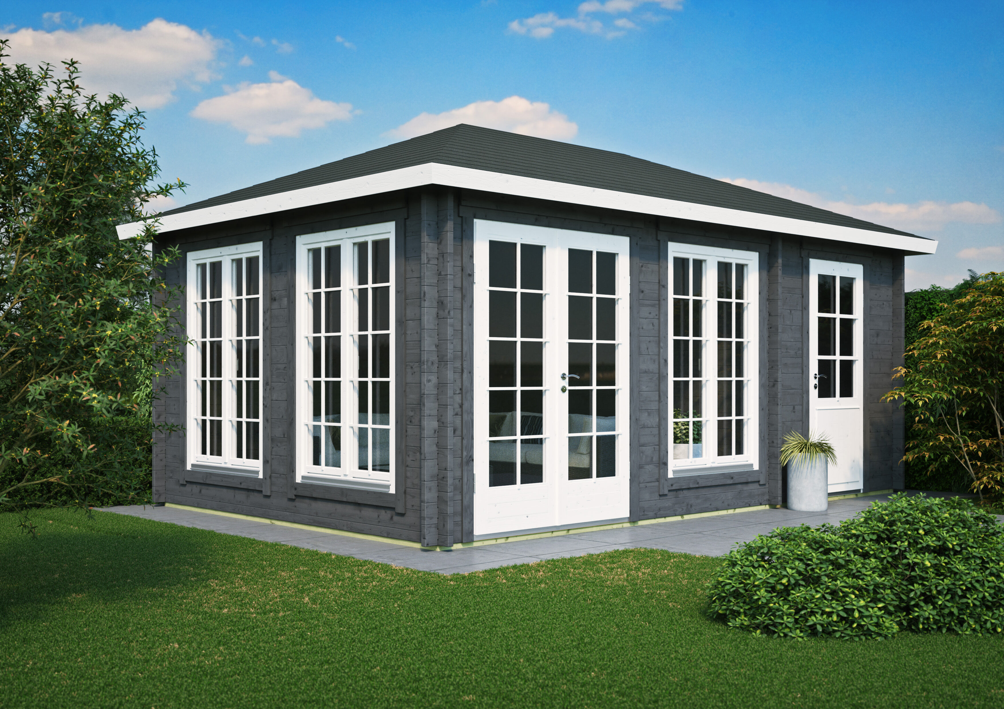 26% Rabatt ! Gartenhütte Modell Porto 44 A 4x3m