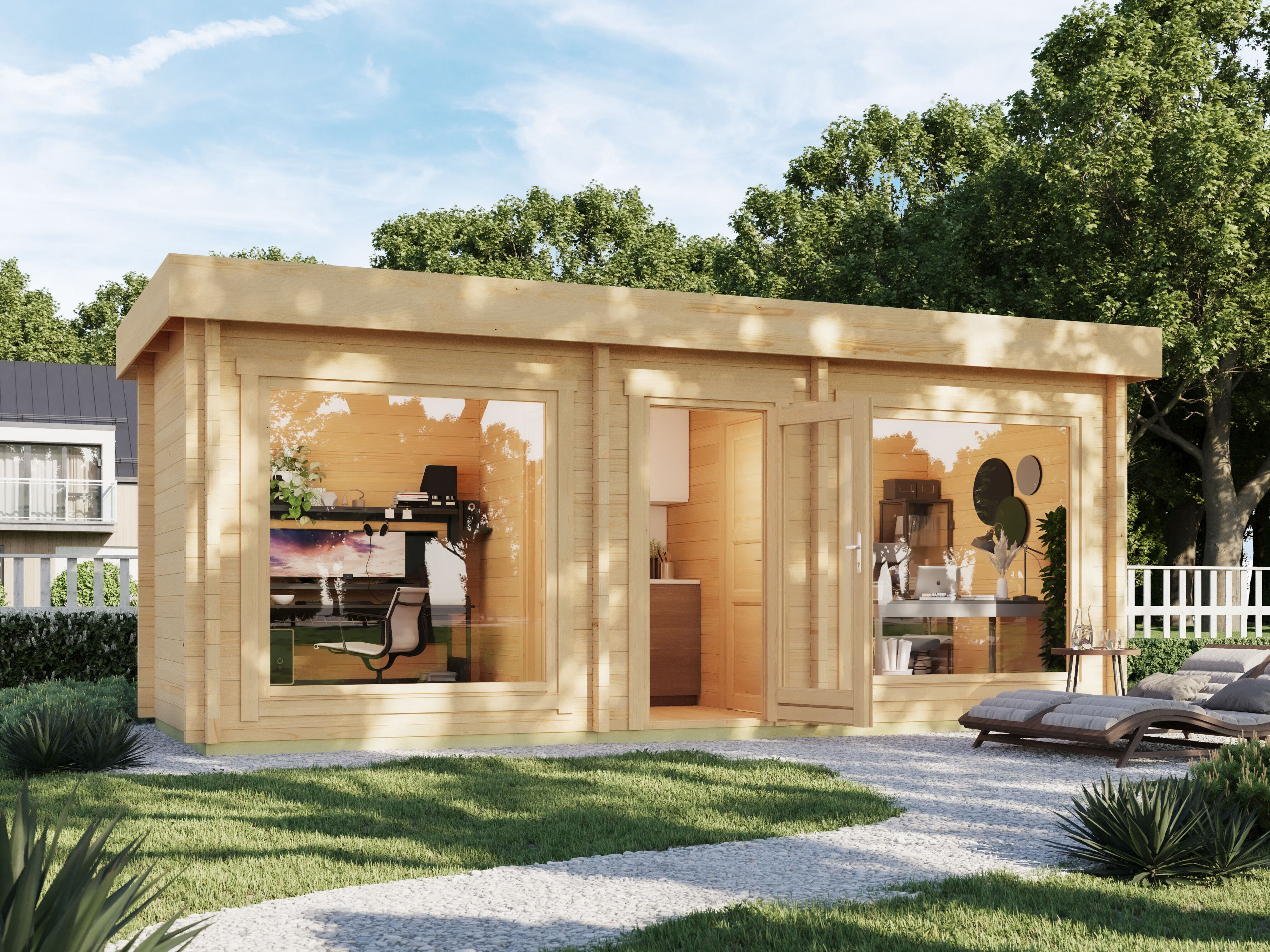 26% Rabatt ! Fjordholz Gartenhütte Modell Funny 70 6x4m