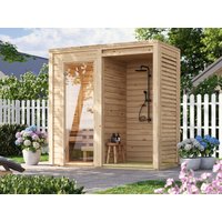 26% Rabatt ! Fjordholz Mini Saunahaus Modell Nick mit Dusche