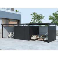 26% Rabatt ! Metall Gerätehaus Modell Style 7,56 m² Spar-Set-4