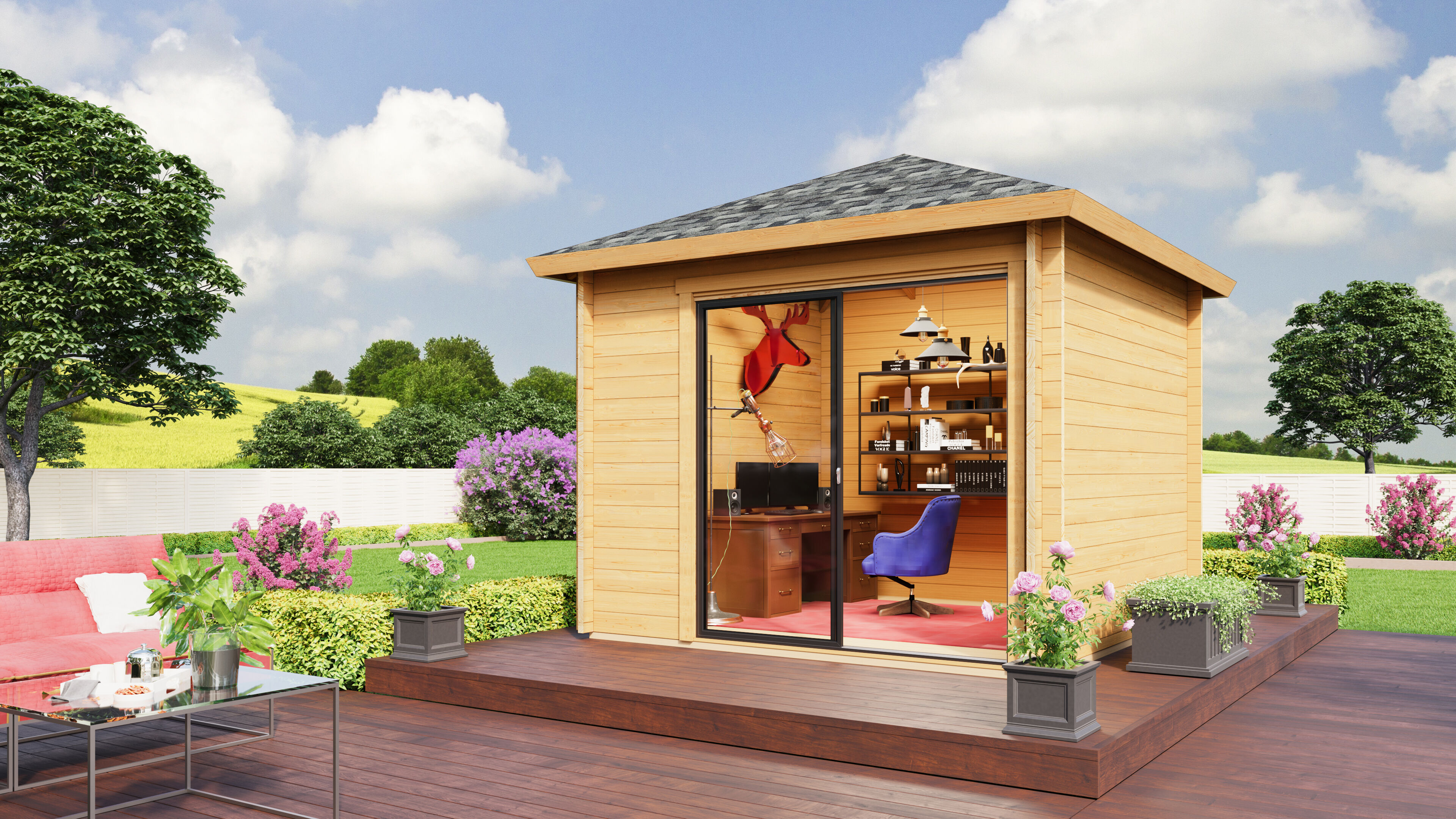 26% Rabatt ! Fjordholz Gartenpavillon Modell Alu 44 A