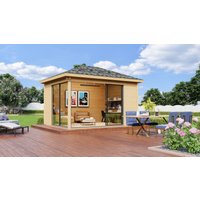 26% Rabatt ! Fjordholz Gartenpavillon Modell Alu 44 B