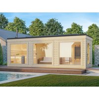 26% Rabatt ! Fjordholz Saunahaus Modell Panorama Cube 70 D