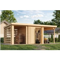 27% Rabatt ! Fjordholz Gartenhütte Modell Gardenstore 28 D, Natu 6x3m