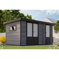 26% Rabatt ! WPC Gartenhütte Modell Style DeLuxe 2-Raum 8,0 m²