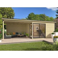 26% Rabatt ! Fjordholz Gartenhütte Modell Amrum-3 mit Anbau