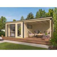 26% Rabatt ! Fjordholz Gartenhütte Modell Juist-2 mit Anbau