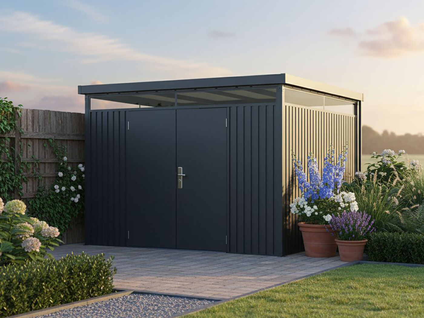 19% Rabatt ! StarLine Metall Gerätehaus Modell Solidum 9,0 m² 3x3m