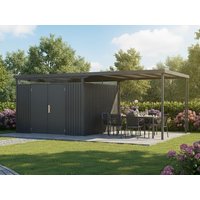 25% Rabatt ! StarLine Metall Gerätehaus Modell Solidum 17,22 m² 5x3m