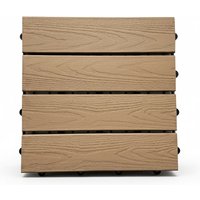29% Rabatt ! WPC Terrassenfliese Holzoptik Bangkirai Set 1 m² 1x1m