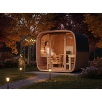 26% Rabatt ! Fjordholz Fass-Sauna Modell Cubus-3