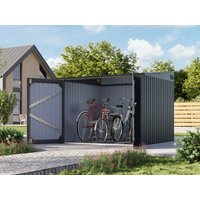 27% Rabatt ! Metall Fahrradgarage Modell Pulti 3,69 m² 2x2m