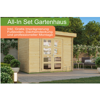 All-In Gartenhütte mit Flachdach 300 x 200 cm / Chr