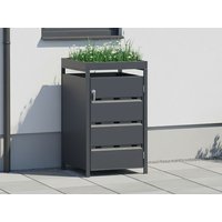 28% Rabatt ! StarLine 1er Mülltonnenbox Stabilo mit Pflanzdach 1x1m