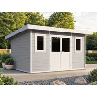 30% Rabatt ! WPC Gartenhütte Modell Nexo White 11,28 m² 4x3m