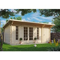26% Rabatt ! Fjordholz Gartenhütte Modell Jacob 44 C mit Abstell 5x3m