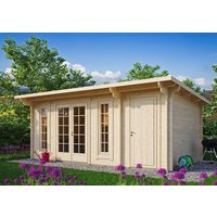 26% Rabatt ! Fjordholz Gartenhütte Modell Jacob 44 B mit Abstell 6x3m
