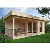 26% Rabatt ! Fjordholz Gartenhütte Modell Nora 44 D Modern 6x3m
