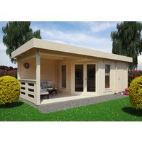 26% Rabatt ! Fjordholz Gartenhütte Modell Nora 44 E Modern 8x3m