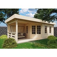26% Rabatt ! Fjordholz Gartenhütte Modell Nora 44 F Klassik 8x4m