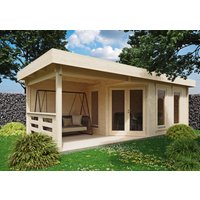 26% Rabatt ! Fjordholz Gartenhütte Modell Nora 44 F Modern 8x4m