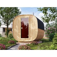 26% Rabatt ! Fjordholz Fass-Sauna Modell Quadro 300 cm 2-Raum