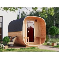 26% Rabatt ! Fjordholz Fass-Sauna Modell Quadro 240 cm