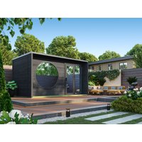 26% Rabatt ! Fjordholz Saunahaus Modell Box Größe L schwarz