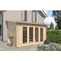 26% Rabatt ! Gartenhütte Modell Anbau Lounge 44 B 4x3m